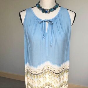 ☁️💙NEW Sonoma Sky Blue Boho Sleeveless Top Large